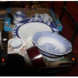 Two boxes of ceramics to include Spode Italian pattern