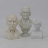 A Victorian parian head and shoulders portrait bust of Hatton, on a socle base, impressed verso 337,