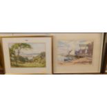 (Harold) Sutton Palmer (1854-1933) - Topographical view in Summer, watercolour, signed lower