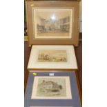 C.W. Feathergill - Near Horsmonden, watercolour, signed lower right; J.H/ .Steward - Awaiting the