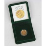 Great Britain, 1980 gold proof full sovereign, Elizabeth II, rev: St George and Dragon above date,