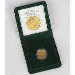 Great Britain, 1980 gold proof full sovereign, Elizabeth II, rev: St George and Dragon above date,