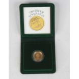 Great Britain, 1980 gold proof full sovereign, Elizabeth II, rev: St George and Dragon above date,