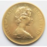 Isle of Man, 1973 gold £2 coin, Elizabeth II, rev: St George and Dragon above date. (1)