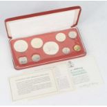 Commonwealth of the Bahamas, Franklin Mint, 1974 nine coin proof set, cased with certificates. (1)