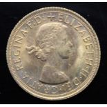 Great Britain, 1965 gold full sovereign. Elizabeth II, rev: St George and Dragon above date. (1)