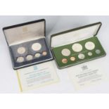 British Virgin Islands, Franklin Mint, 1974 six coin proof set, together with Trinida and Tobago