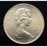 Isle of Man, 1973 gold full sovereign, Elizabeth II, rev: St George and Dragon above date. (1)