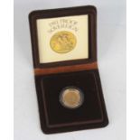 Great Britain, 1981 gold proof full sovereign, Elizabeth II, rev: St George and Dragon above date,