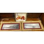 Dorothy Busby - Gala apples, oil on artist board, signed lower right; and Charles Leslie (fl.1835-