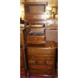 Stag Minstrel bedroom furniture to include; chest of three short and four long drawers, width