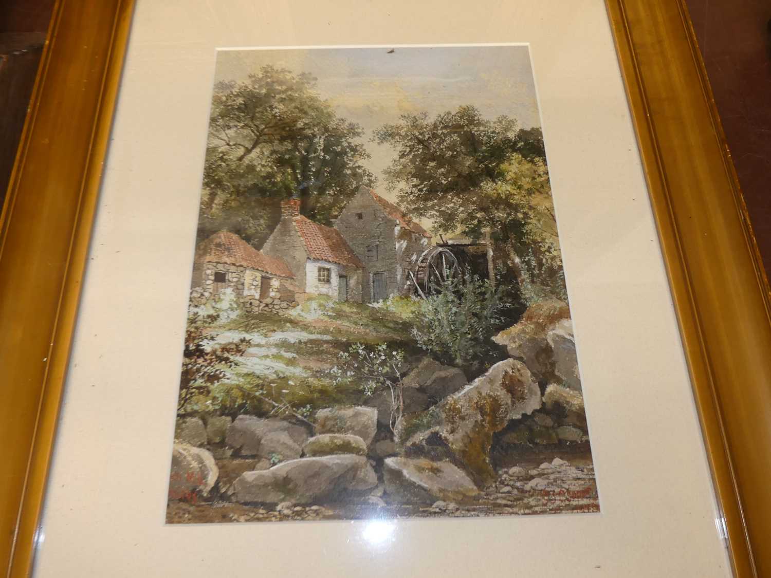 G.S. Cooper - The Watermill, watercolour, signed and dated 1875 lower right,; 19th century - Image 3 of 5