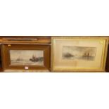 Thomas Bush Hardy (1842-1897) - Off Boulogne, lithograph; together with a companion by the same hand