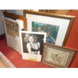 Assorted prints to include after the Old Masters, Kenneth Smith - Black labrador gouache etc