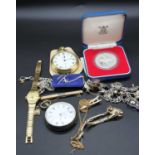 A collection of miscellaneous items to include an early 20th century silver cased open face pocket