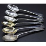 A set of six late Victorian silver grapefruit spoons in the Old English pattern, 3.5oz