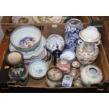 A collection of Asian ceramics, to include a Japanese Imari vase and an 18th century Chinese