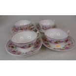 A collection of Victorian teawares (10)Wear to decoration throughout, one saucer with hairline