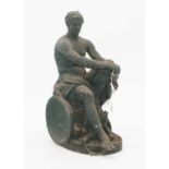 A spelter figure, after the antique, h.41cmSome obvious heavy weathering and dustiness, otherwise