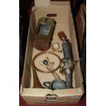 Miscellaneous items to include a vintage brass lantern, and a blow torch