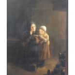 Kate Bisschop-Swift (1834-1928) - The reading lesson, oil on canvas, signed lower left (re-lined),