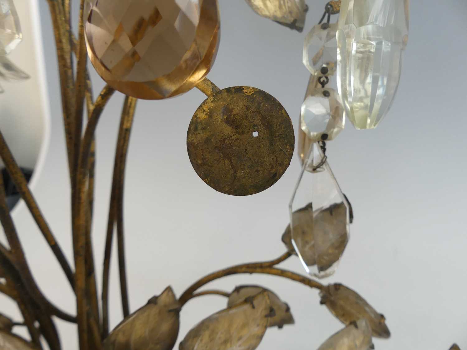 In the manner of Maison Baguès - a pair of early 20th century French gilt metal and moulded glass - Image 5 of 6