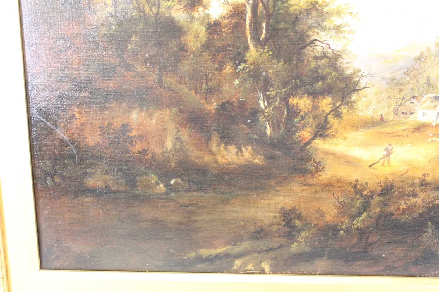 Helen ****mall (XIX) - Extensive river landscape with smallholding, oil on canvas (re-lined), - Image 6 of 8