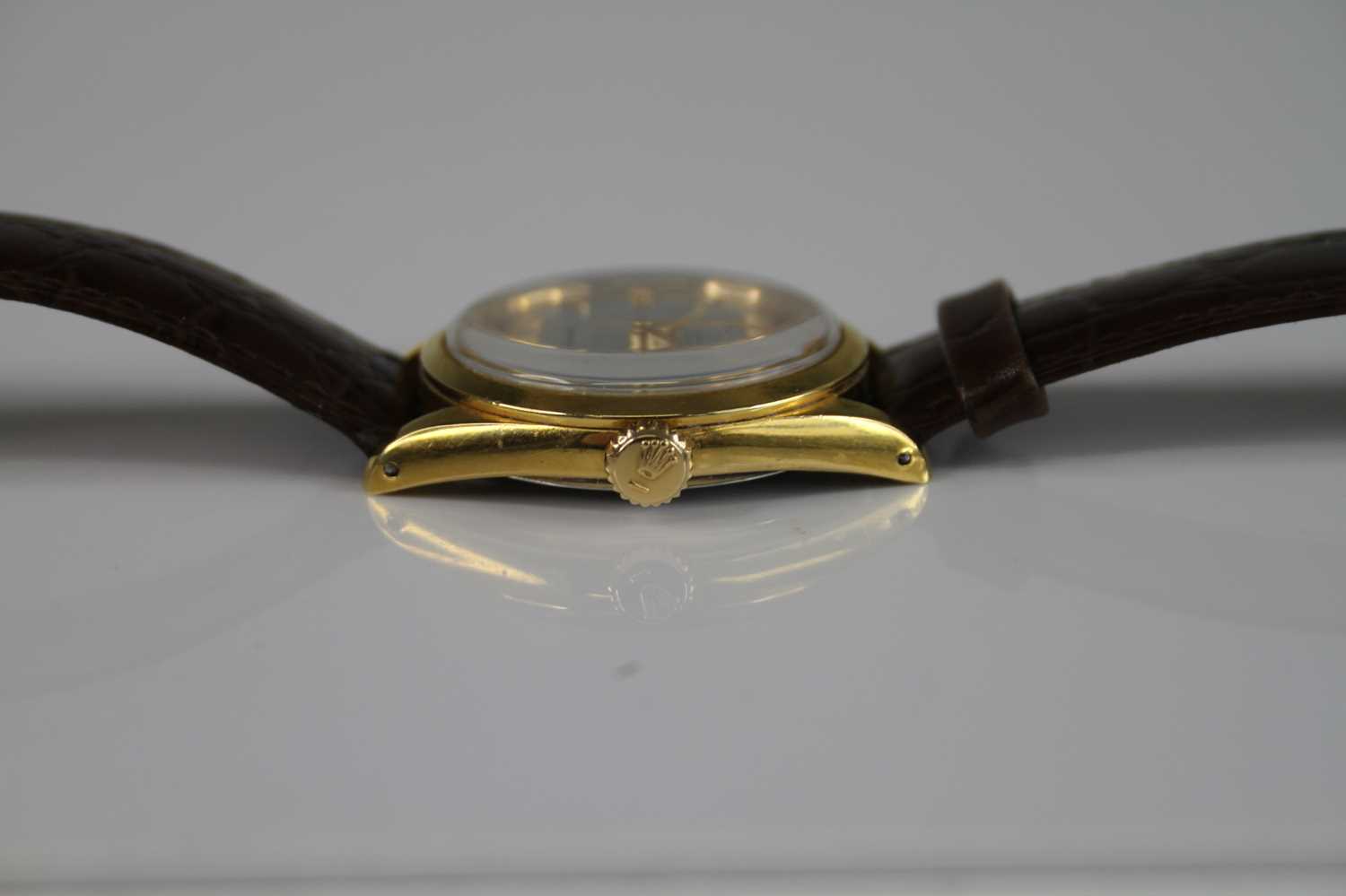 A gent's Tudor Oyster Royal gold plated manual wind wristwatch, having a signed silvered dial with - Image 5 of 7