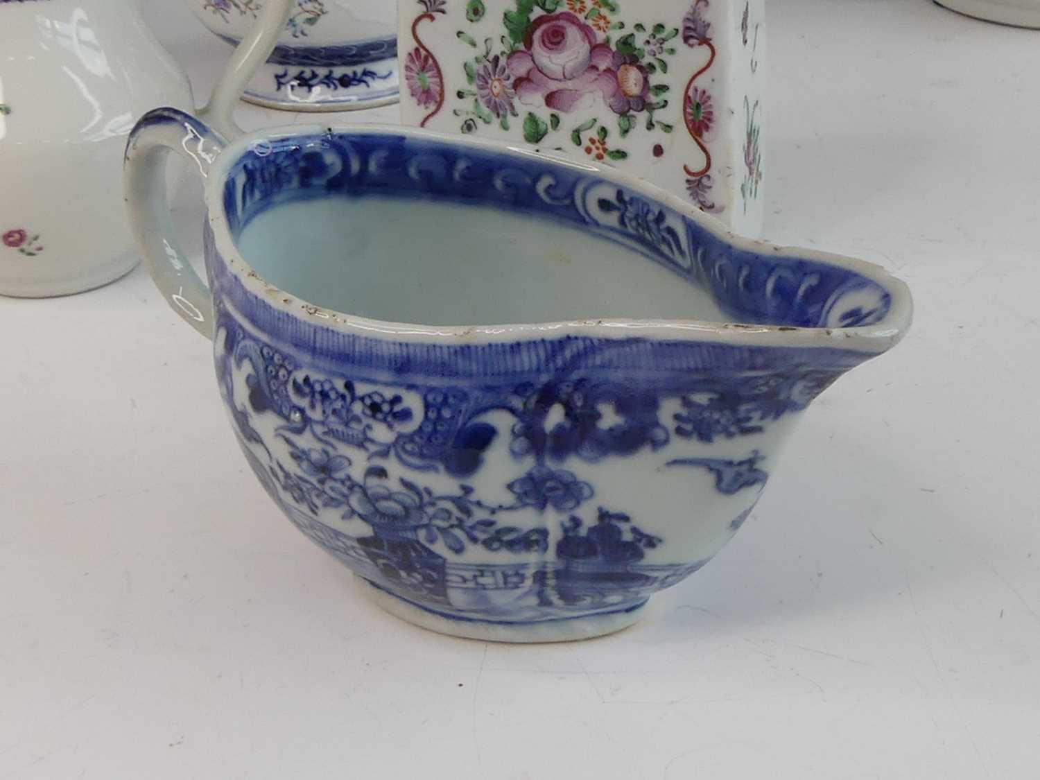 A collection of 18th century Chinese export porcelain, to include a blue and white teapot, of bullet - Image 5 of 24