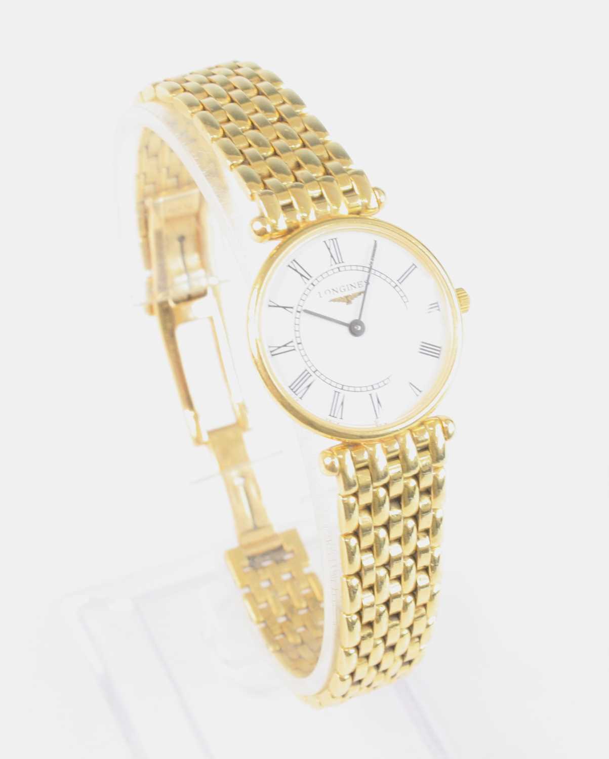 A lady’s 18ct yellow gold Longines ‘Agassiz’ quartz wristwatch, with round white Roman dial and - Image 2 of 5