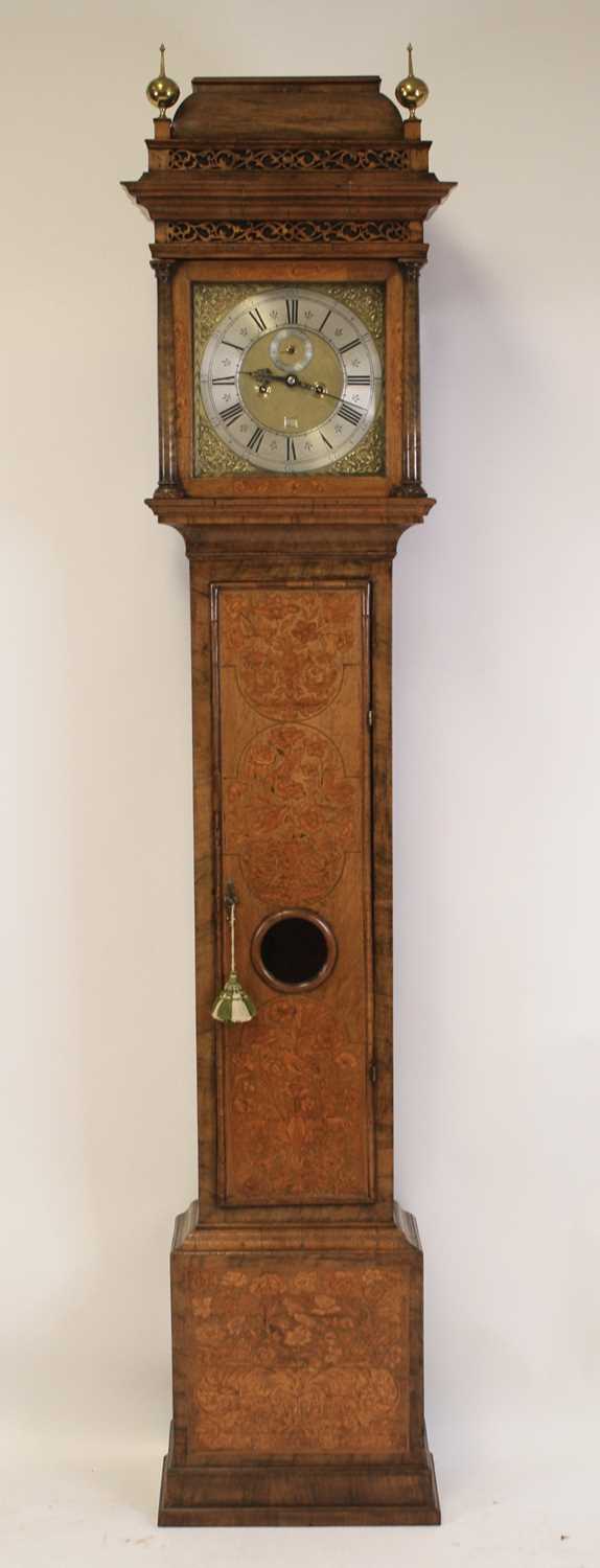 Samuel Pitts of London - an early 18th century and later walnut and marquetry inlaid longcase clock,