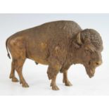 Franz Bergmann (1861-1936) - a bronze model of bison, in standing pose, impressed Bergmann stamp