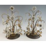 In the manner of Maison Baguès - a pair of early 20th century French gilt metal and moulded glass
