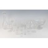 An extensive suite of Waterford Crystal Alana pattern and matched glasswareComprising; one decanter,