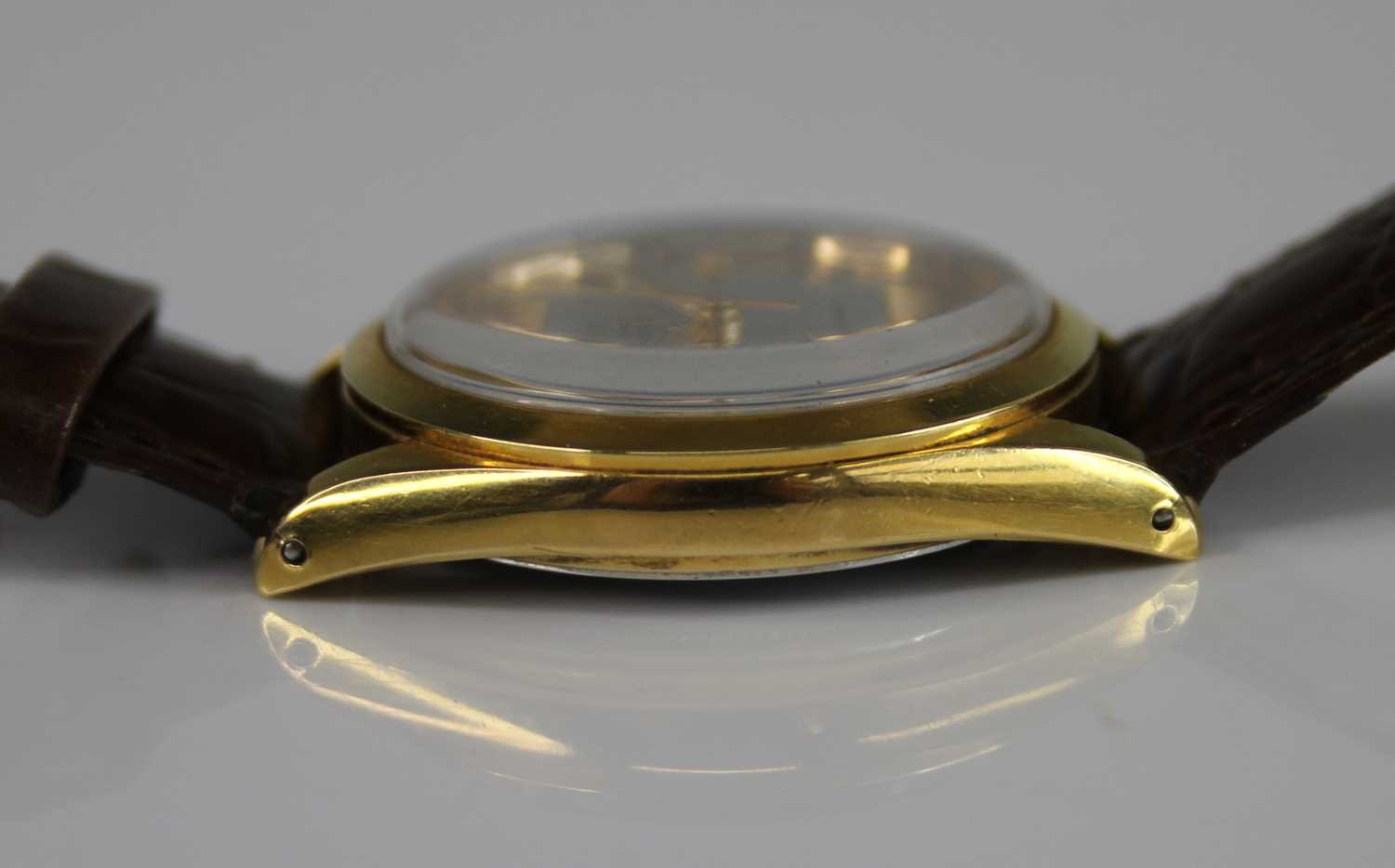 A gent's Tudor Oyster Royal gold plated manual wind wristwatch, having a signed silvered dial with - Image 6 of 7