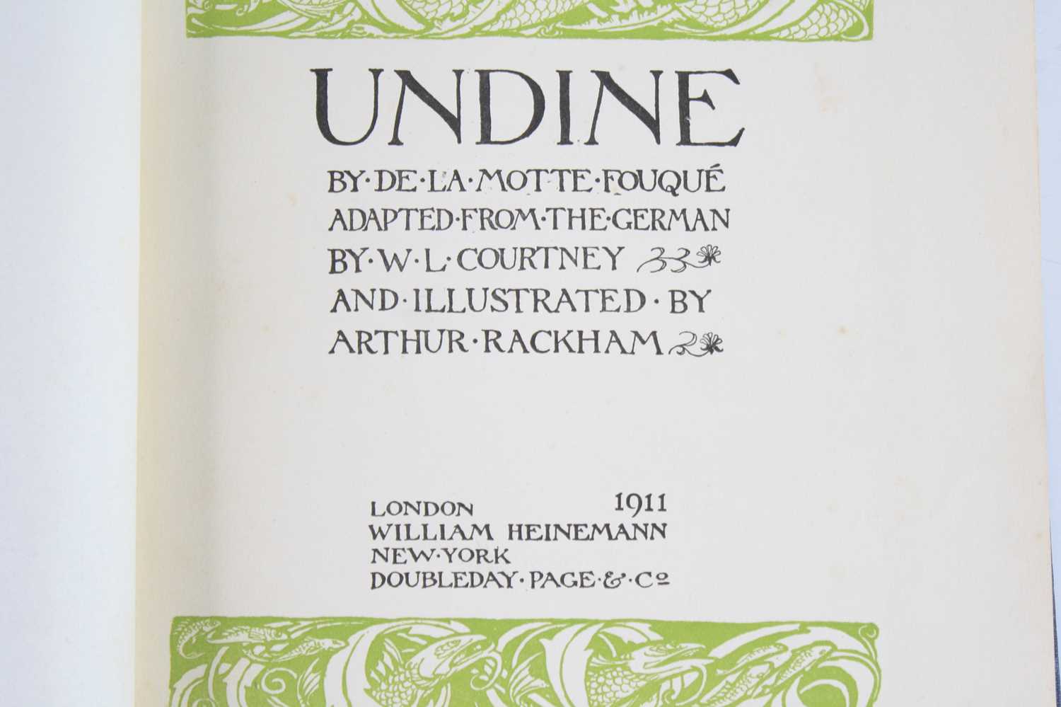 Fouque, De La Motte: Undine, Adapted from the German by W.L. Courtney, Illustrated by Arthur - Image 2 of 3