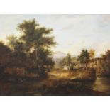 Helen ****mall (XIX) - Extensive river landscape with smallholding, oil on canvas (re-lined),