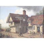Thomas Smythe (1825-1907) - The Swan public house, oil on canvas, 30 x 40cm