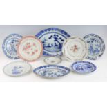 A collection of Chinese export porcelain, 18th century, to include a graduated set of two serving
