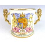 A large Paragon China twin handled commemorative loving cup for the Coronation of His Majesty King