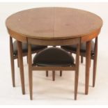 Hans Olsen (1919-1992) for Frem Røjle - a 1960s Danish teak breakfast suite, comprising; D-end