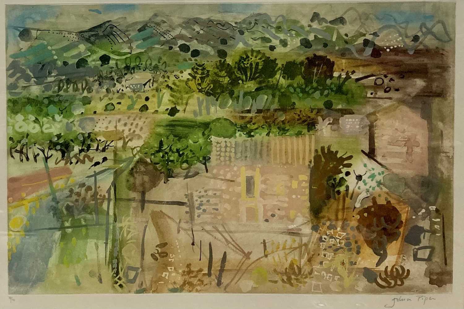 § John Piper (1903-1992) - Alpilles (Levinson 425), etching and aquatint printed in colours (