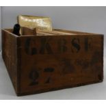 Château Lafite, 1961, original wooden case (empty); together with 15 various claret box ends, two