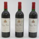 Château Musar, 1995, Bekaa Valley, Lebanon, three bottles