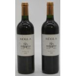 Segla, 2004, Margaux, two bottles