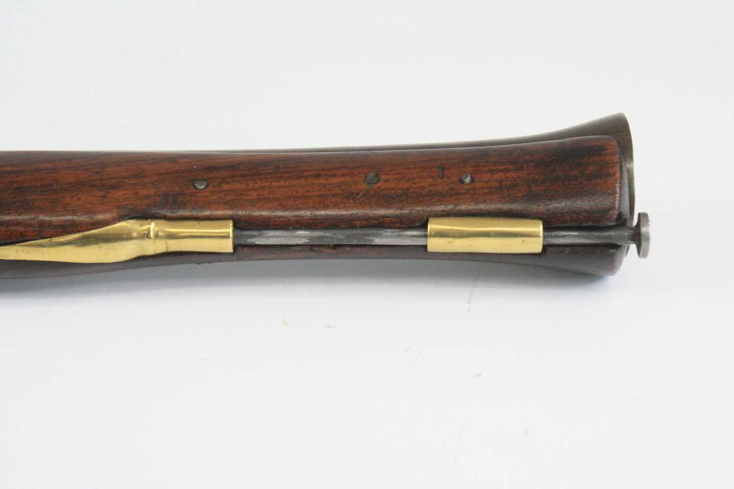 A George III style flintlock blunderbuss, the unmarked 25cm flared steel barrel with ram-rod - Image 4 of 8