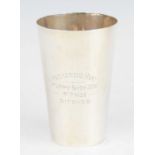 A George V silver trophy beaker with presentation inscription "Puckeridge Hunt Puppy Show 1925 1st