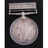 An Egypt medal (1882-89) undated reverse with Suakin 1885 clasp, naming 1289. PTE. J. AUSTIN. 2 / E.