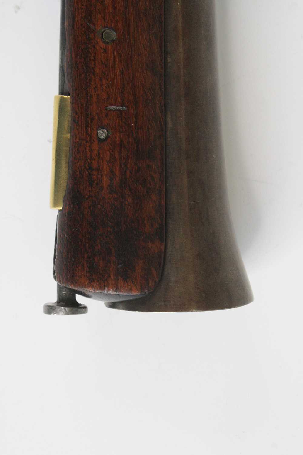 A George III style flintlock blunderbuss, the unmarked 25cm flared steel barrel with ram-rod - Image 3 of 8