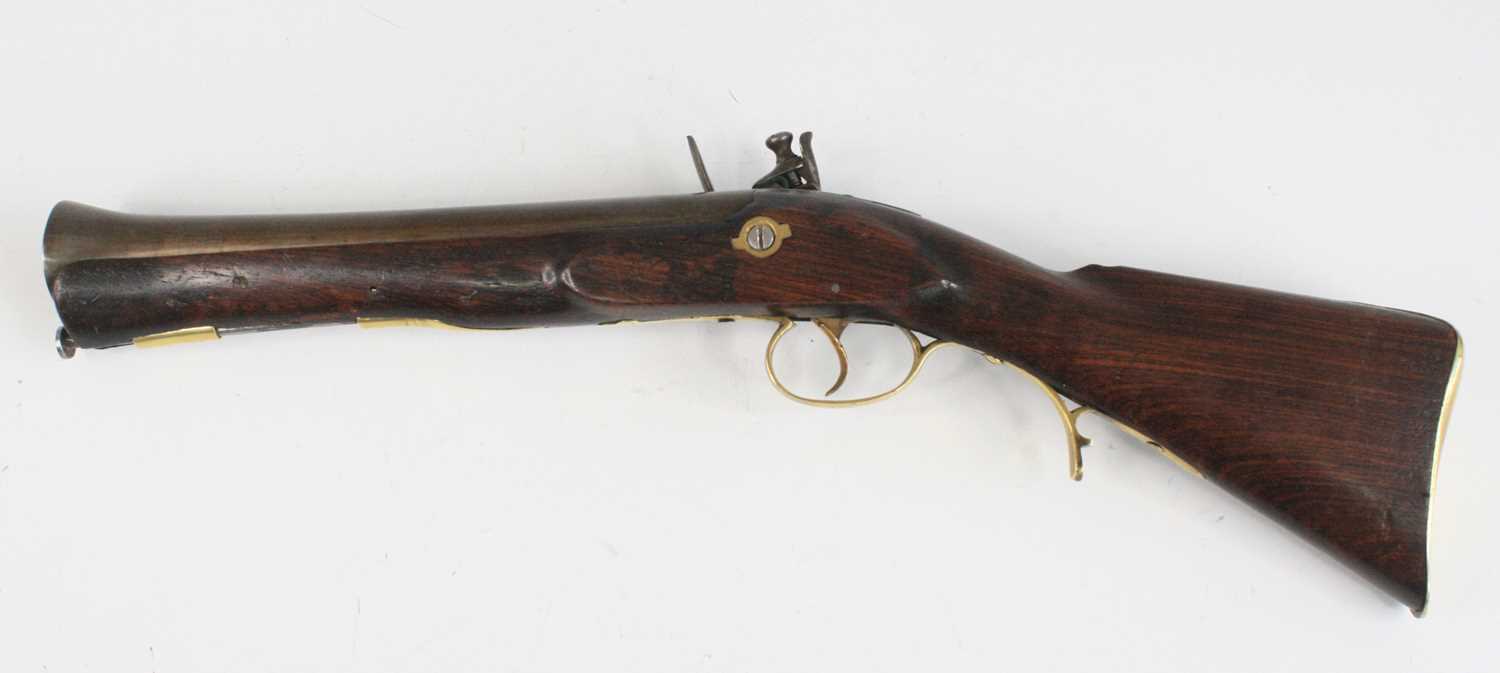 A George III style flintlock blunderbuss, the unmarked 25cm flared steel barrel with ram-rod - Image 8 of 8